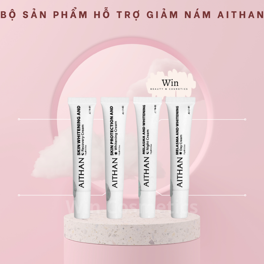 [Hàng công ty [SET 4 Kem] BỘ KEM DƯỠNG NÁM CHUYÊN SÂU AITHAN MELASMA AND WHITENING