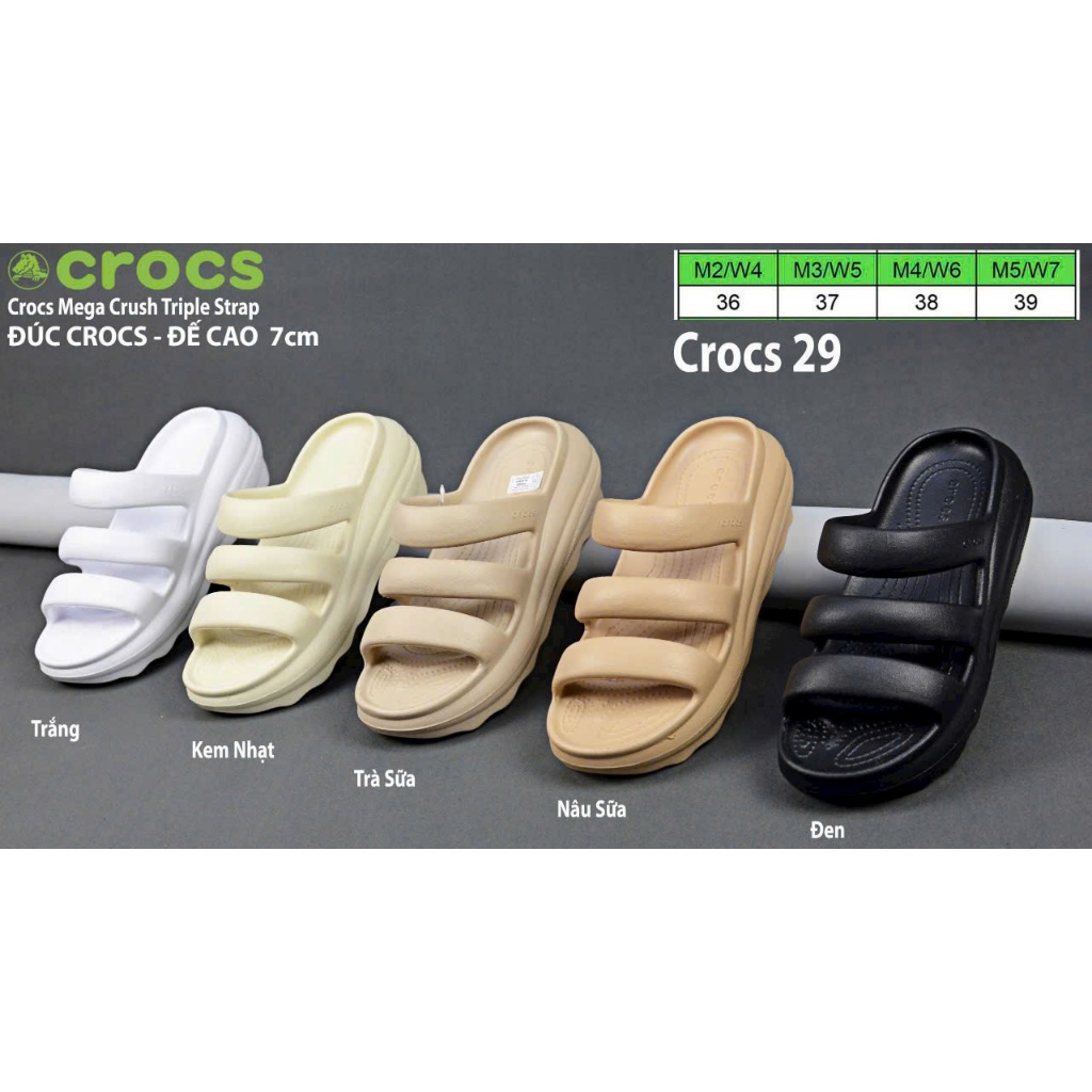 Dép Ross Mega Triple Stap cao cấp 7p chắc chân chống trơn trượt size nữ
