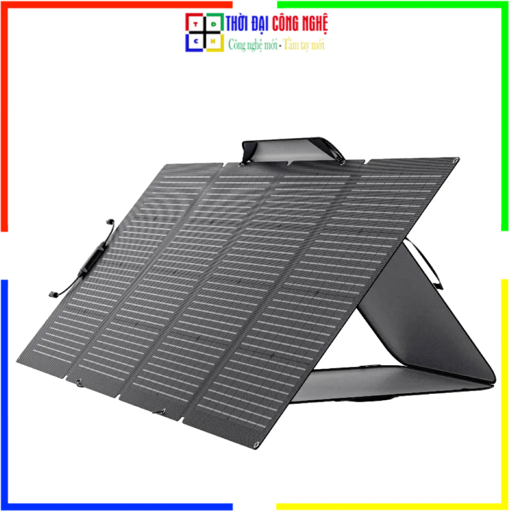 EcoFlow 220W Solar Panel Bifacial 2 mặt – Hiệu suất 25%, chống nước IP68, bảo hành 24 tháng