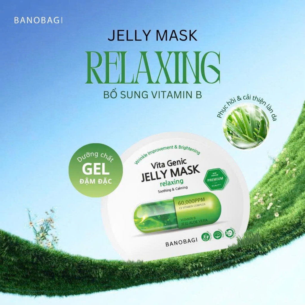 [TẶNG 5 NẠ NGỦ] Hộp 10 Miếng Mặt nạ Banobagi Vita Genic Jelly và Stem Cell Chăm sóc da dưỡng sáng Hàn Quốc Chính Hãng | BigBuy360 - bigbuy360.vn