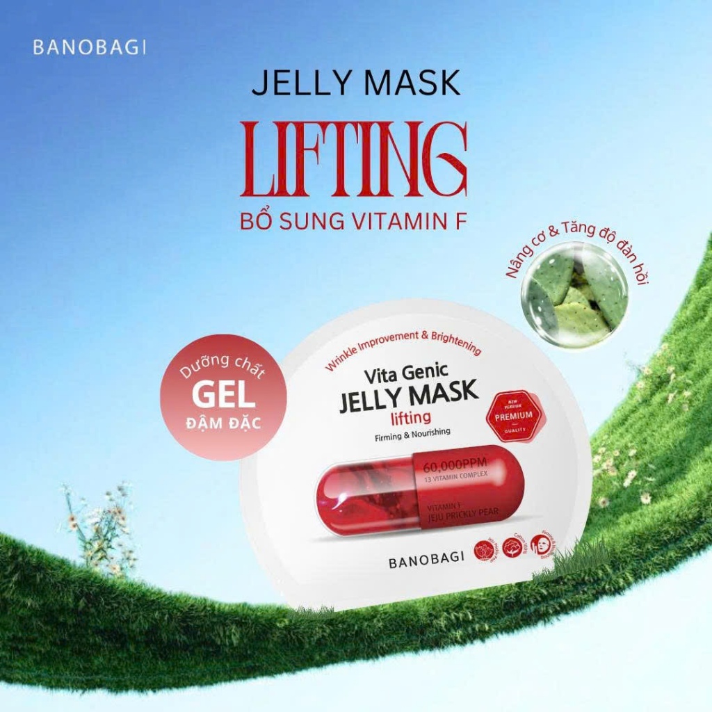 [TẶNG 5 NẠ NGỦ] Hộp 10 Miếng Mặt nạ Banobagi Vita Genic Jelly và Stem Cell Chăm sóc da dưỡng sáng Hàn Quốc Chính Hãng | BigBuy360 - bigbuy360.vn
