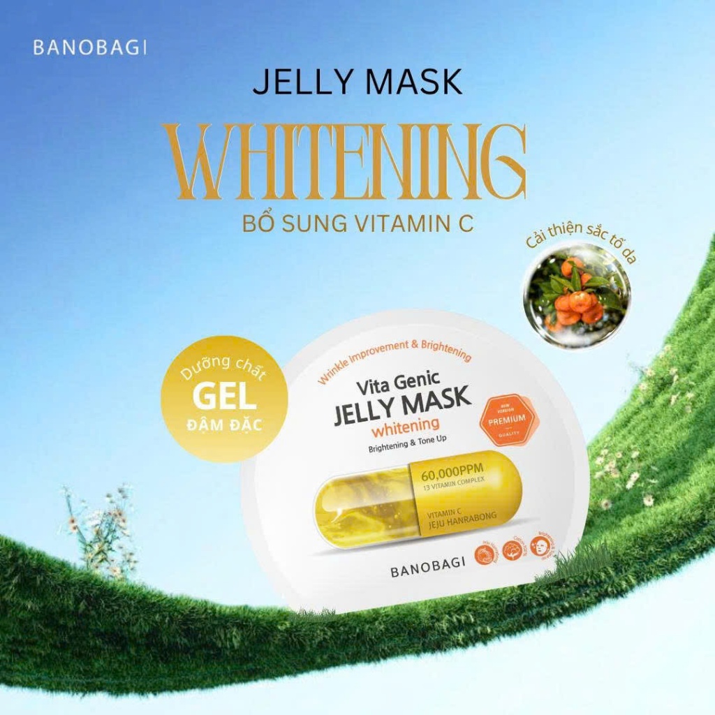 [TẶNG 5 NẠ NGỦ] Hộp 10 Miếng Mặt nạ Banobagi Vita Genic Jelly và Stem Cell Chăm sóc da dưỡng sáng Hàn Quốc Chính Hãng | BigBuy360 - bigbuy360.vn