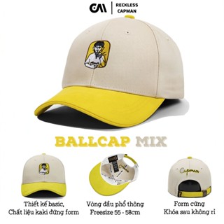  RecklessCapman - Mũ Lưỡi Trai Trơn Nam Nữ CM07 Nón Vàng Chất Liệu Vải Kaki Hàn Freesize 55-58cm 