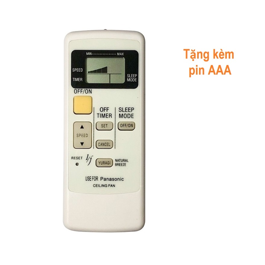 Remote Dùng Cho Quạt Máy Panasonic Điều Khiển Từ Xa Quạt Trần F-M15E6 F-60WWK Kèm Pin AAA