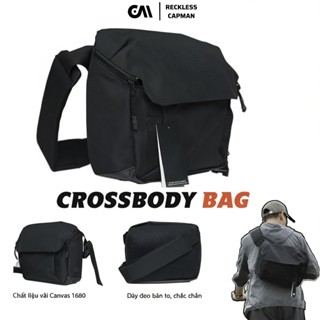  Reckless Capman Túi Đeo Chéo Nam Canvas Cỡ Lớn Chống Sốc Chống Nước Đựng Vừa Laptop Bag Balo Đeo Vai 