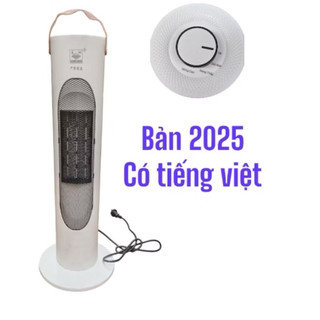 Quạt Sưởi Gốm Ceramic đa năng 2000W Dáng Đứng có tiếng việt  Cao Cấp 2025