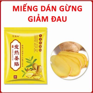 Cao dán gừng ngải cứu giảm đau, Miếng dán nóng hỗ trợ giảm đau lưng, đau nhức xương khớp túi 50 miếng