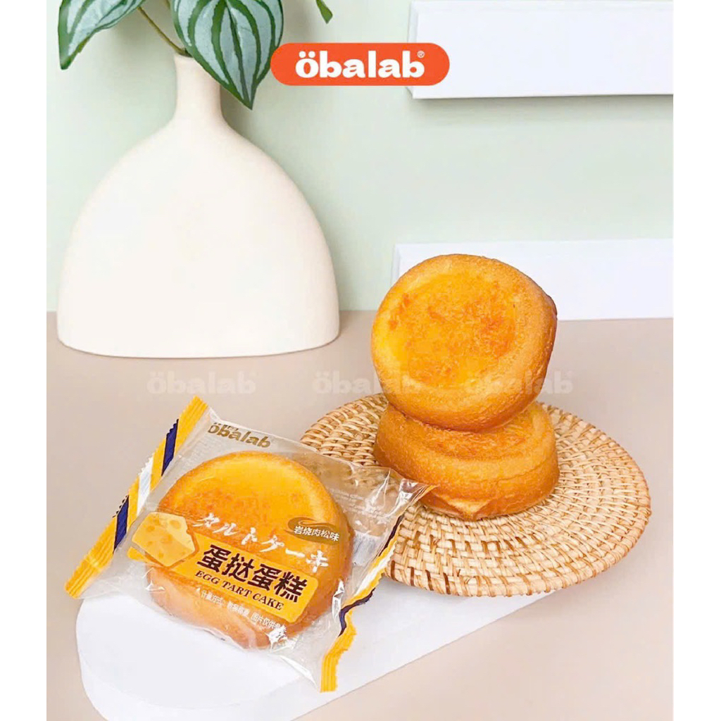 Thùng 2kg(33 cái) bánh tart trứng vị chà bông thịt nướng của hãng obalab đậm vị thơm ngon.