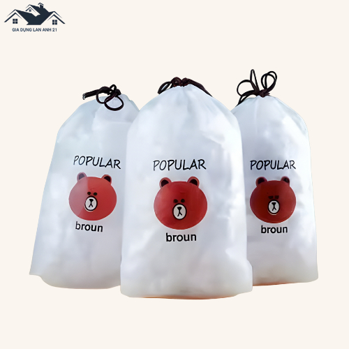 LA5-Túi màng bọc thực phẩm JYoohome chất liệu PE co dãn có chun siêu dai, Túi gấu bọc đồ ăn - GDLA21