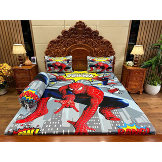 BỘ GA GỐI THUN LẠNH 5D NHIỀU MẪU KITTY, SIÊU NHÂN, GẤU DÂU
