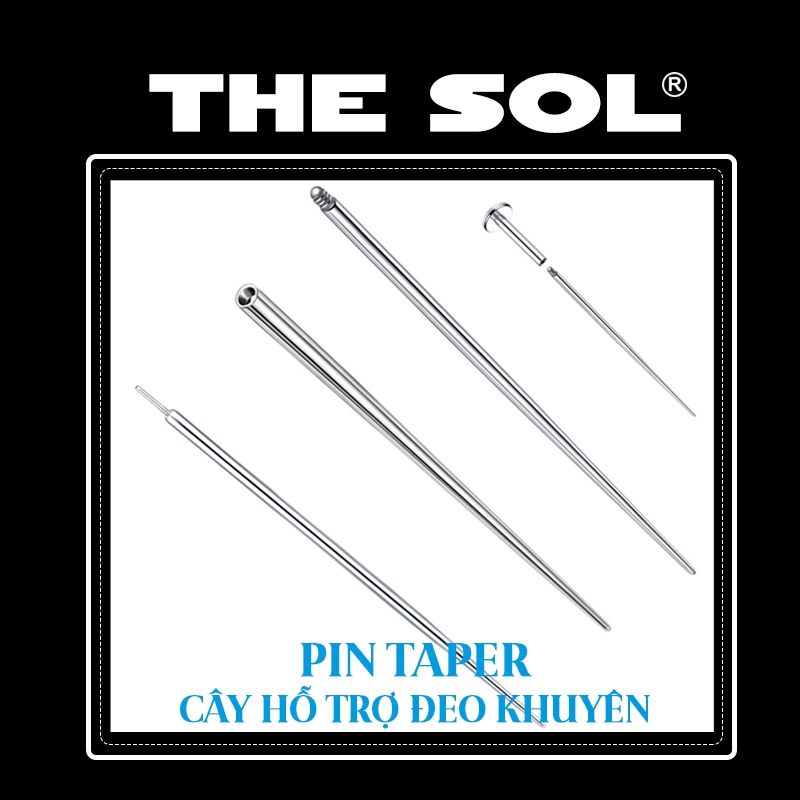 [1 CHIẾC] Pin Taper - Dụng Cụ Thép Titan/ Cây Hỗ Trợ Mang Khuyên Tai, Rốn, Mũi thesolvn