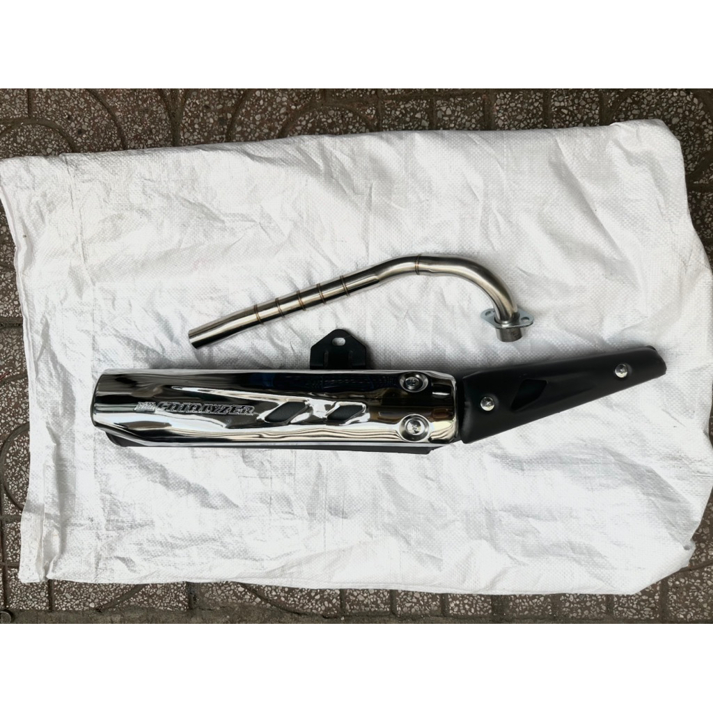 Pô Ex2010 êm,cổ Inox(201) gắn xe Sirius 50-110cc kèm ốp pô