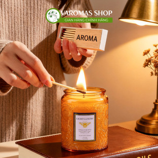  Nến Thơm Phòng Tinh Dầu VaromaS NEN01 Cao Cấp Trang Trí Quà Tặng Organic Không Khói Dễ Ngủ 
