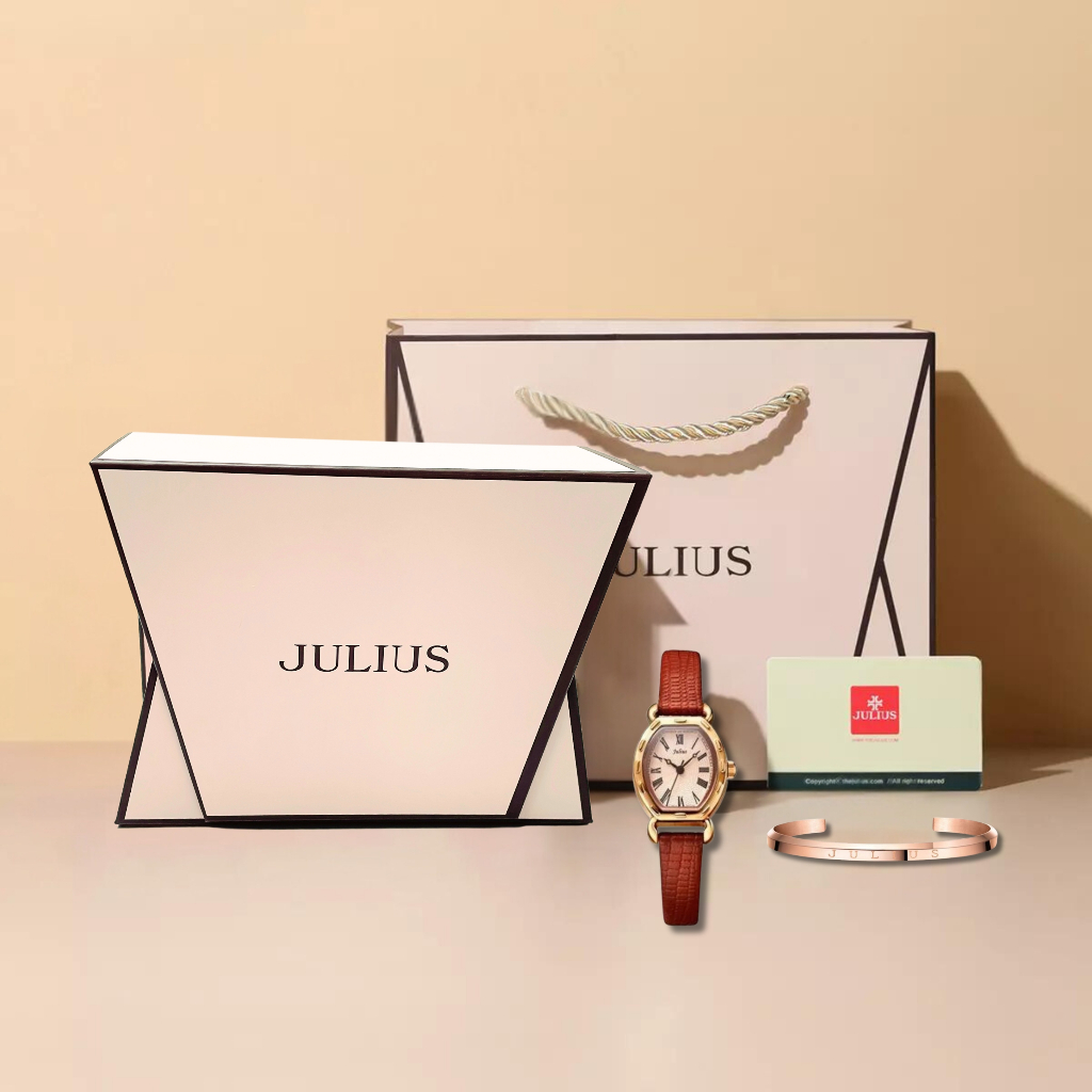 Combo Đồng hồ nữ Julius JA-544E+  Vòng đeo tay Julius JSB078
