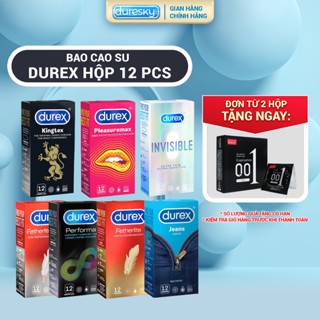 Combo 7 Hộp Bao Cao Su Durex Lớn DURESKY Bao Cao Su Siêu Mỏng Kéo Dài Thời Gian Nhiều Gel Bôi Trơn