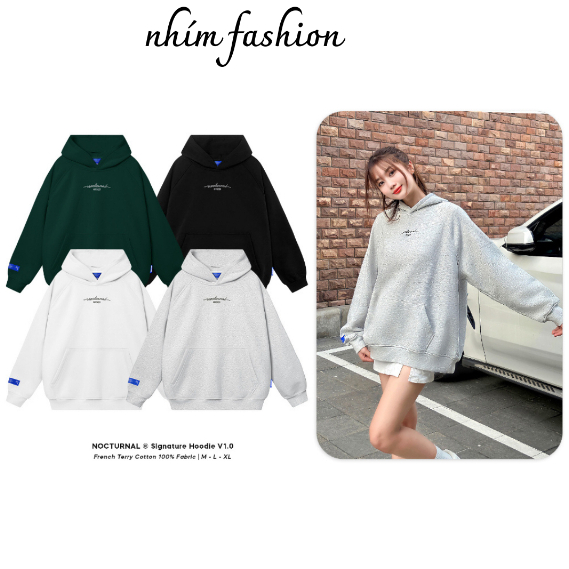 Áo Hoodie Basic chui Chữ  Form Rộng Unisex Mũ Trùm 2 Lớp Vải Nỉ Bông Cao Cấp