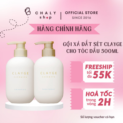 Dầu xả đất sét khoáng tự nhiên cho tóc dầu CLAYGE Shampoo & Treatment SR / M 500ml Nhật Bản
