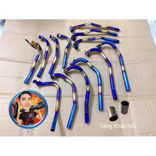  Cổ Pô Inox Xi Màu Vario Click Vision AB Wave Dream A110 Blade Sirus Fuled FuNeo Sonic RaiderFi Ex-150-155 Tặng Khâu Nối 