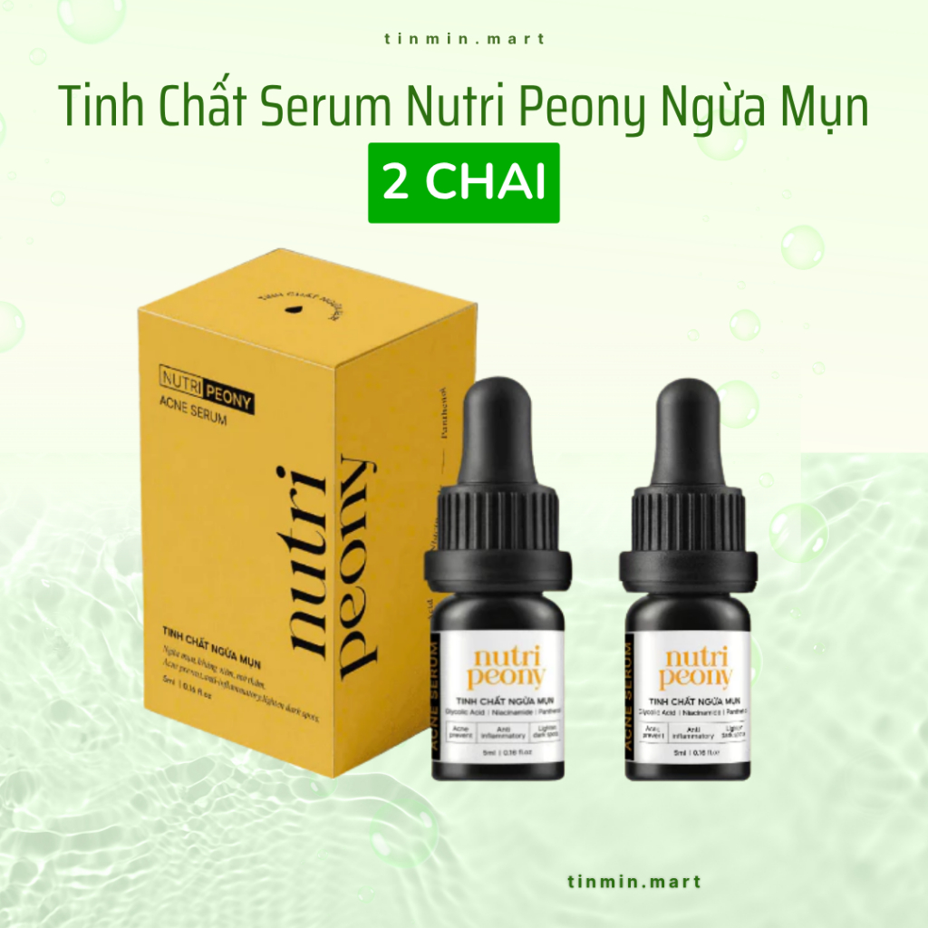 Tinh chất ngừa mụn Nutri Peony acne serum ngừa mụn, giảm viêm, mờ thâm 5ml