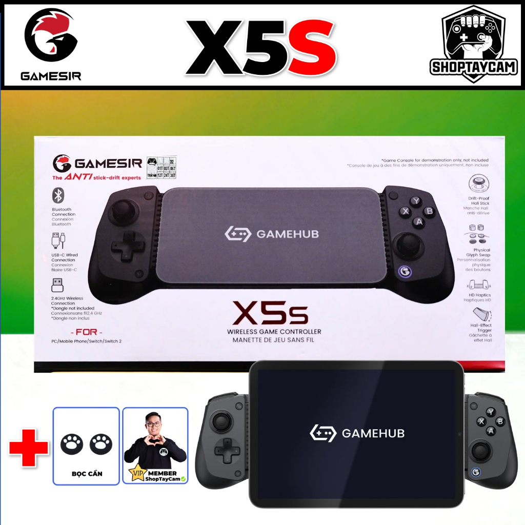 Tay Cầm Gamesir X5S - Tay Cầm Chơi Game Không Dây Cho Điện Thoại ANDROID, IOS, SWITCH, PC | MỚI 2025