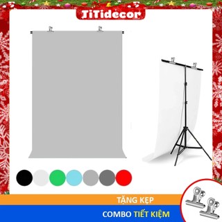  Bộ khung treo chụp ảnh sản phẩm giá treo phông chữ T livestream phông nền PVC background chụp ảnh sản phẩm 