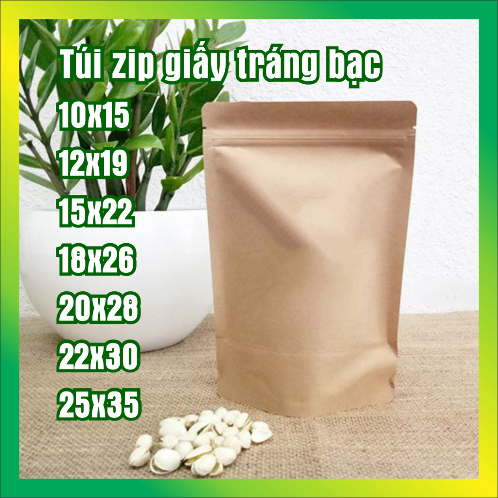 [1kg] Túi zip 2 mặt giấy cán bạc - VUI VUI STORE