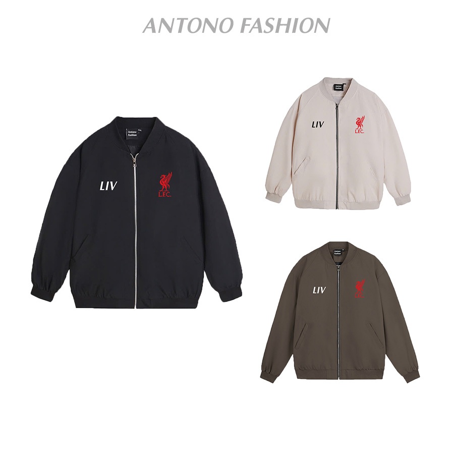 Áo khoác bomber Liverpool nam nữ 2 lớp dù trượt nước chống tia UV