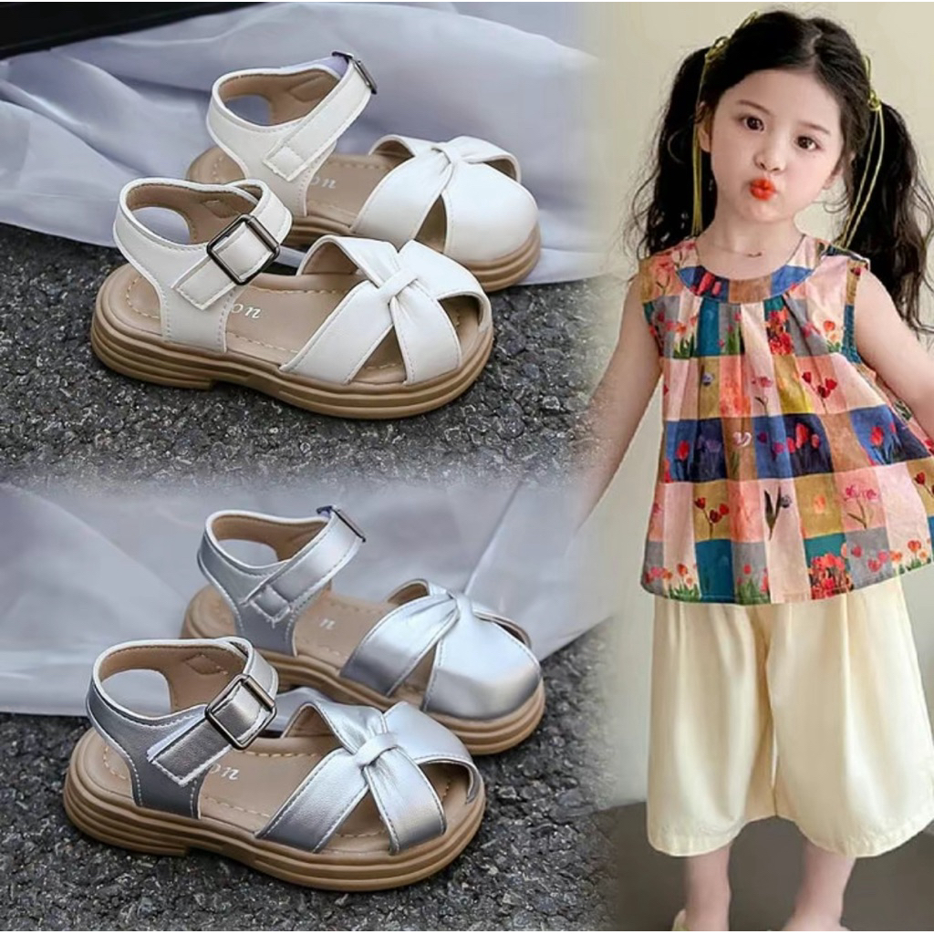 (hàng sẵn) Dép sandal bé gái _ Dép quai hậu trẻ em bít mũi cho bé đi chọc đi chơi mã G63