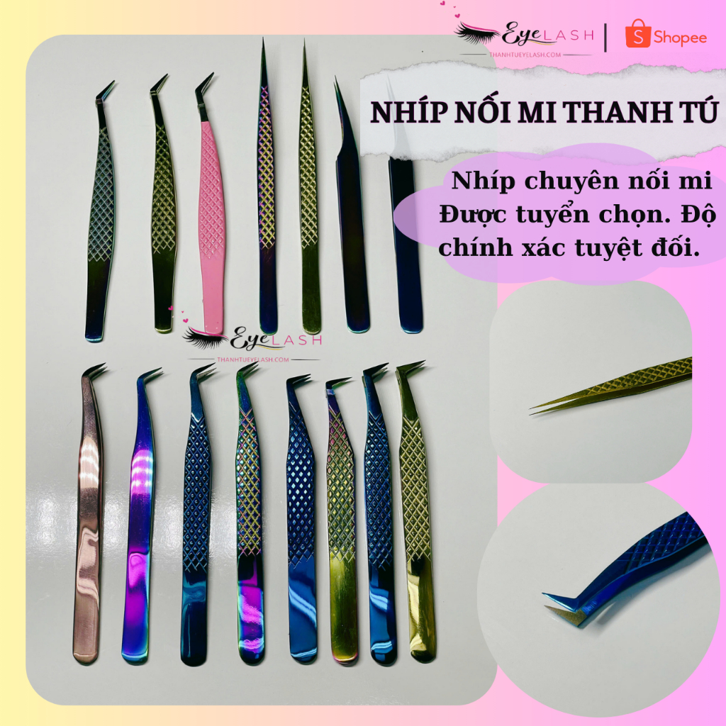 Nhíp Nối Mi Cao Cấp – Nhíp Gắp Mi Classic Volume –  Nhíp Gắp Mi Chuyên Dụng  – Dụng cụ nối mi
