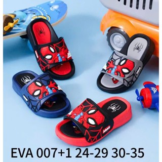  Dép bé trai trẻ em siêu nhân nhện màu xanh ghi đen đỏ mẫu mới 2025 lê thái quai ngang êm chân chống trơn nhẹ bền đẹp 