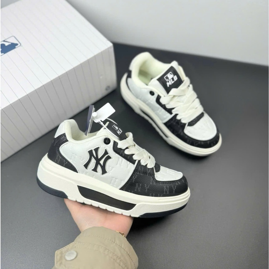 Giày Thể Thao MLB Chunky Liner Embo Monogram, Giày MLB Chunky Ny Đen Trắng Full box 2025