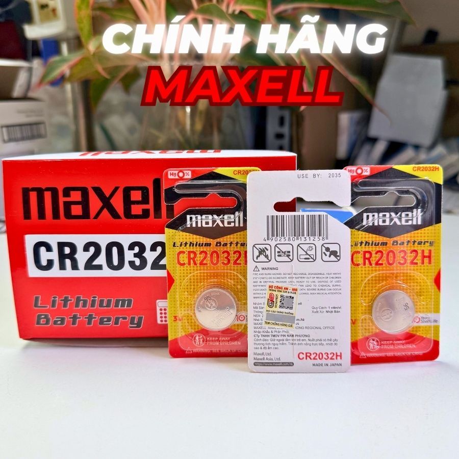 Viên pin đặc biệt CR2032H vỉ 1 viên Maxell hàng chính hãng dung lượng cao tem công ty
