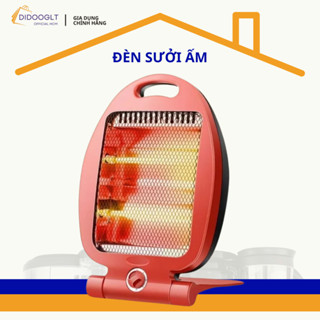  Máy sưởi đèn sưởi mini có tấm lưới cách nhiệt chế độ tự ngắt đổ an toàn   didooglt   