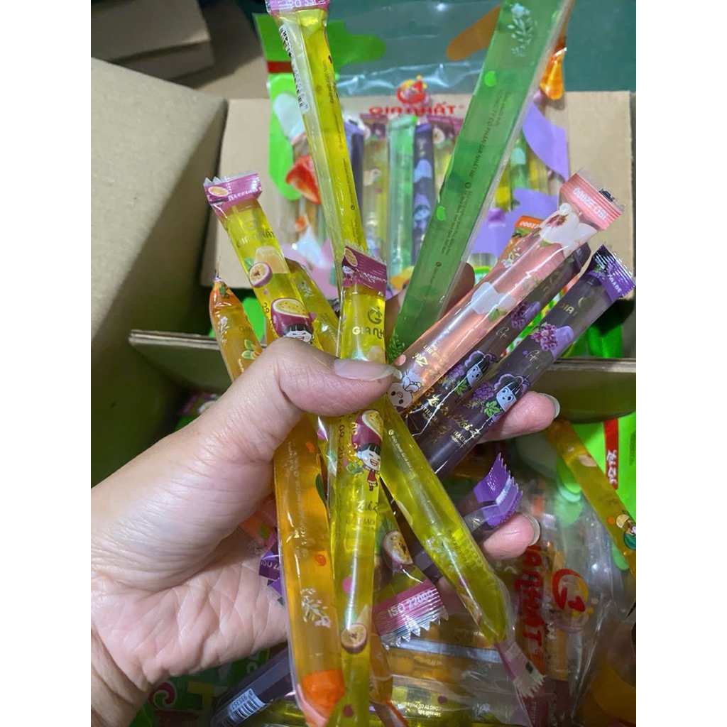 Mẫu MỚI  KẸO THACH BÚT CHÌ JELLY STICK  ZAIZAI GIA NHẤT