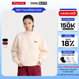   SALE TẾT Áo thu đông Nữ Halfzip Oversized Studio mềm mại giữ nhiệt co giãn - Coolmate Women 