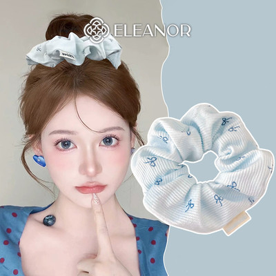 Dây buộc tóc nữ scrunchies Eleanor Accessories họa tiết nơ phụ kiện tóc dễ thương dây cột tóc 10746