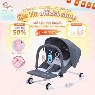  Ghế Bập Bênh Cho Bé Thương Hiệu iiko Đa Năng Có Thể Di Chuyển Cao Cấp Có Đồ Chơi Treo 3 Tư Thế Nằm 