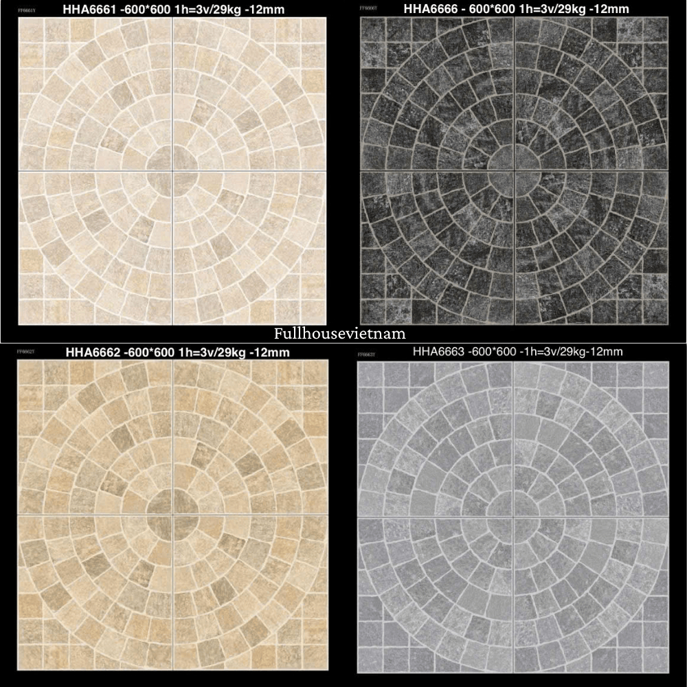 [Kho HN] Gạch sân vườn 60x60cm - họa tiết giả đá cubic men matt hàng CLC - gạch lát nền sân vườn,...