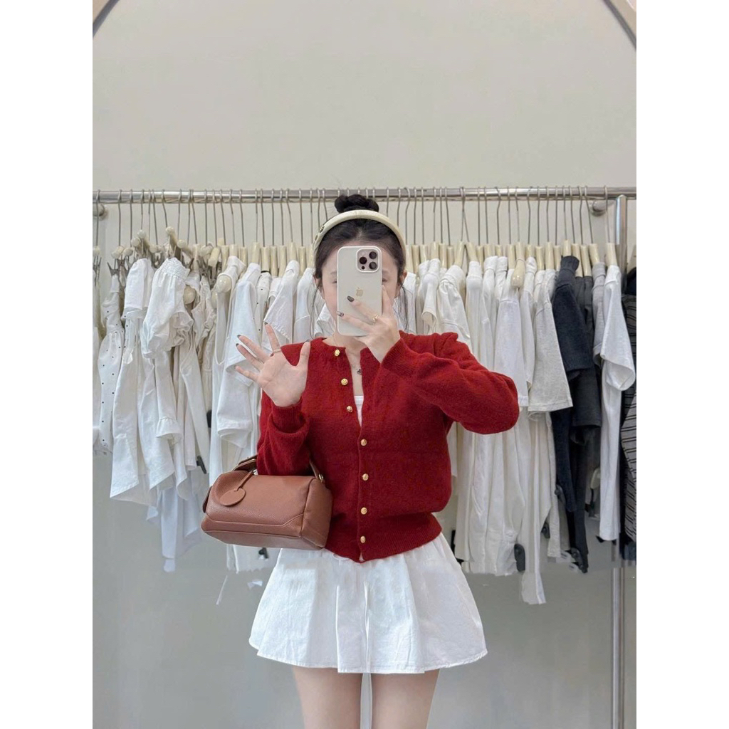 (Sẵn hàng QC L1 GIAO NGAY) Áo cardigan len xù mác EGG cúc đồng basic dày dặn tone màu pastel cho mùa đông - Dành cho nữ | BigBuy360 - bigbuy360.vn