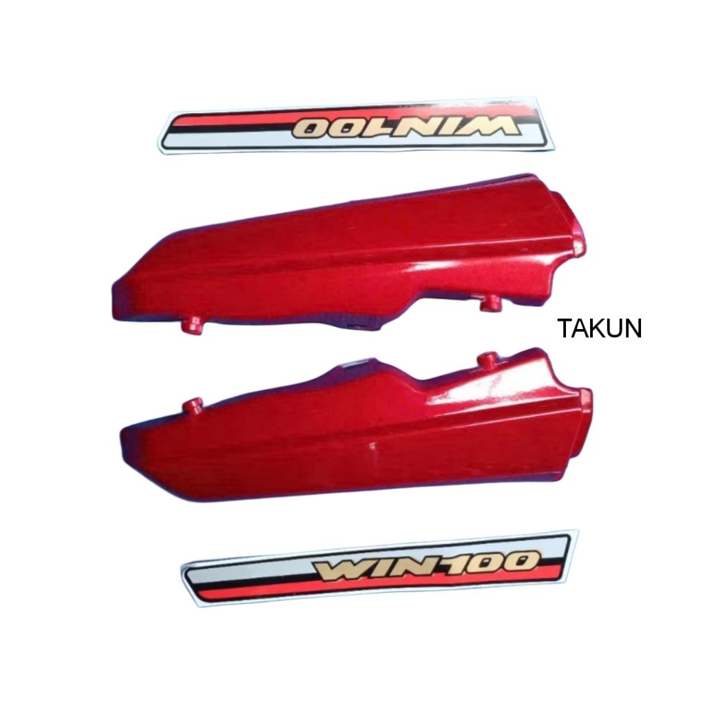 Nhựa ốp cốp nhỏ + tem xe WIN 100cc đời 96... màu đỏ