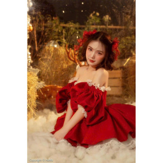 Đầm xoè kèm tay bồng phối ren phong cách lolita dễ thương - size S/M/L - MS157V