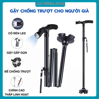  Gậy Chống Trượt Cho Người Già Có Đèn Pin Gấp Gọn Tiện Dụng Chính Hãng ARC 