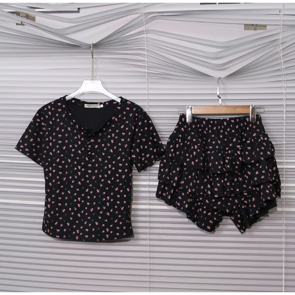 SET Thun Tăm, Set Áo Tay Ngắn Hoa Nhí mix QUÀN TẦNG VÁY Bigsize 45-85kg | BigBuy360 - bigbuy360.vn