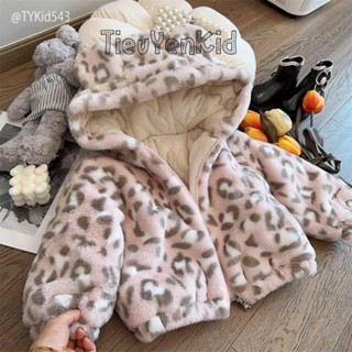  Quần áo bé gái Áo khoác lông họa tiết da báo hồng 9-26kg AK549 Tiểu Yến KID 