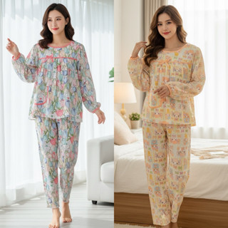  ĐỒ BỘ NỮ MẶC NHÀ - TOLEXINH  40kg-73kg   set Bộ tole tay dài quần dài  FORM RỘNG BABYDOLL  