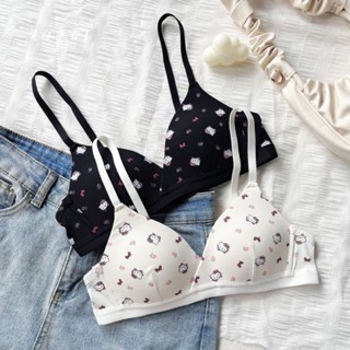Áo Ngực Nữ Sinh Họa Tiết Hello Kitti Siêu Dễ Thương, Áo Lót Nữ Cotton Đệm Mỏng Thoáng Khí -- MLA224