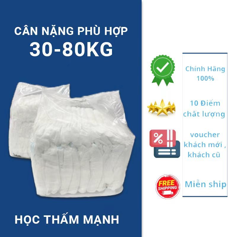 Combo 60/80/100 miếng bỉm dán/quần người lớn từ 35-85kg , tã bệnh nhân giá rẻ, tã lót cho bà bầu