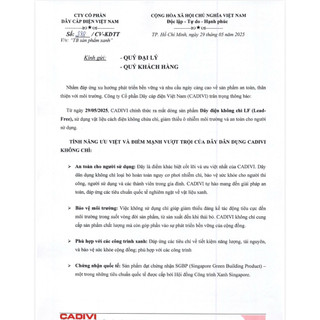 Dây cáp điện Cadivi CV 4.0 (cuộn 100m, dây đơn)