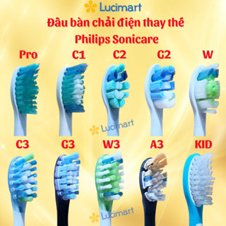  Đầu bàn chải điện thay thế Philips Sonicare A3 C1 C2 G2 W C3 G3 W3 Gentle Care 