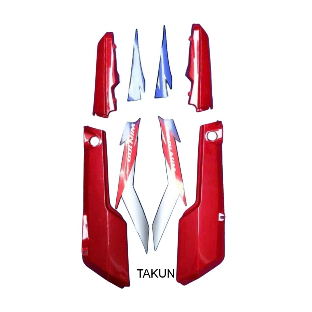 Nhựa ốp cốp + tem xe WIN 100cc đời 98... màu đỏ